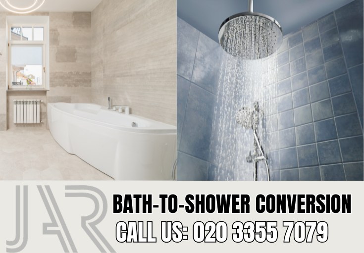 Bath to Shower Conversion by Strawberryhill Bathroom Fitters